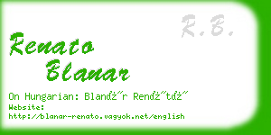 renato blanar business card